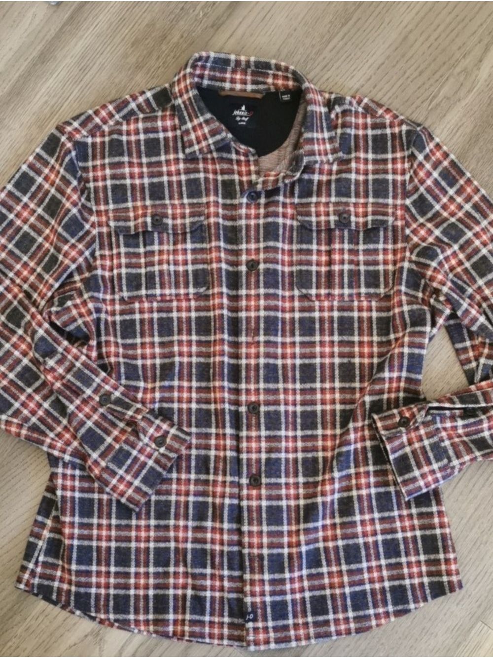 Johnnie O Mens Plaid Flannel Lodge Cabincore  Shirt. Size L